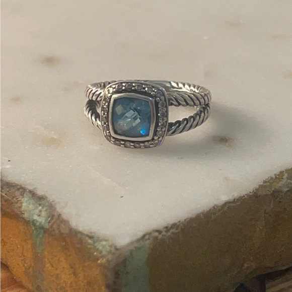 David yurman ring blue topaz and diamonds purchased Nordstrom - Picture 4 of 4